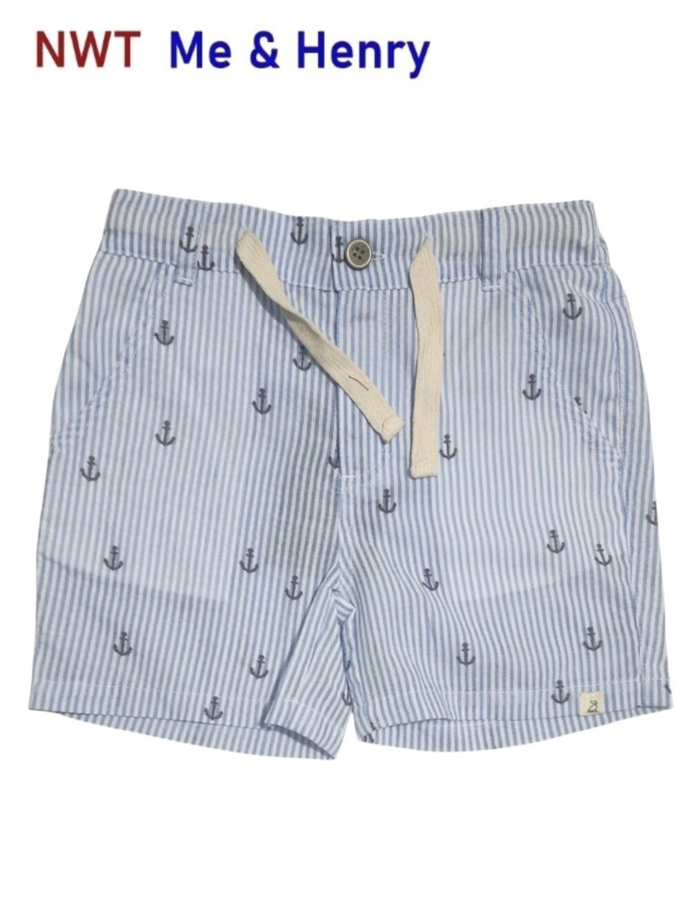 Me & Henry Crew Anchor Seersucker Woven Short size 5-6Y